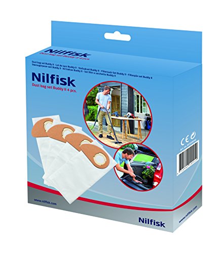 Nilfisk Bolsas para Aspirador de Bricolaje Buddy II, Blanco