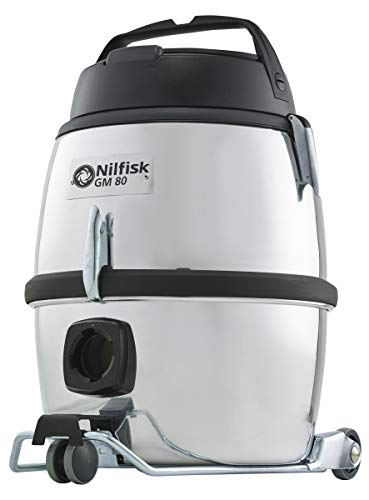 NILFISK GM80 Aspirador icónico de Trineo con o sin Bolsa GM 80, 900 W, 6.25 litros, 75 Decibelios, Aluminio, Gris