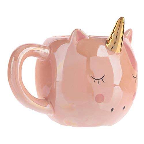 ning88llning5 Copa Animal Bizcocho Unicornio Tazas De Café De Cerámica Expresión Tazas De Té Estudiantes De Dibujos Animados Drinkware   Taza De Café De Viaje Regalo Grinch, Rosa