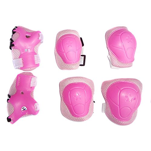 Niños' rodillo guardia protectora, Eruner 3-6 Patines Niños años codo * engrosamiento rodilleras muñeca diseño* Cuchillas para [Deportes ciclismo patinaje] 6 piezas Rose & Pink