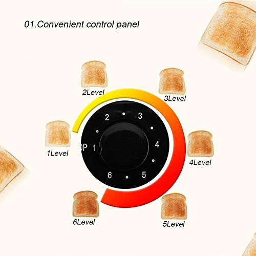 NITRIP Máquina de Desayuno, tostadoras de Pan Que ahorran Espacio, Suministro de Cocina con Enchufe de la UE para la Oficina de Pan casero