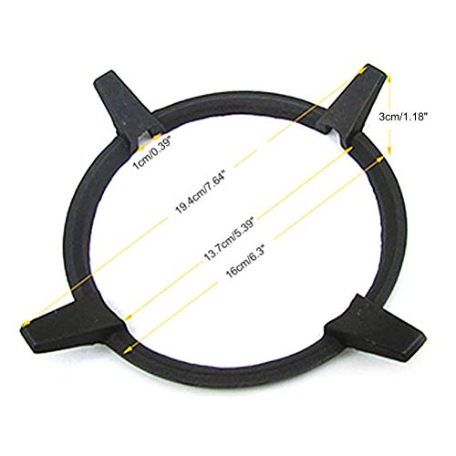 NIVNI Wok anillo, Universal Antideslizante Estufa de Hierro Fundido Trivets para Cocina Wok Cocina Gama de la Bandeja de Soporte Estufa de Gas Accesorios