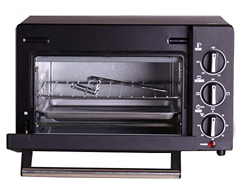 NJ Mini Tostador 14L Horno eléctrico Horno Cocina Temporizador de Mesa Compacto 1200W