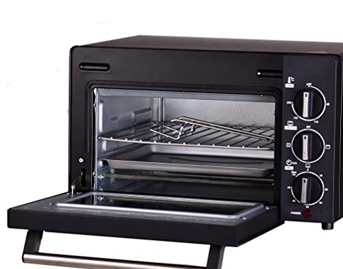 NJ Mini Tostador 14L Horno eléctrico Horno Cocina Temporizador de Mesa Compacto 1200W