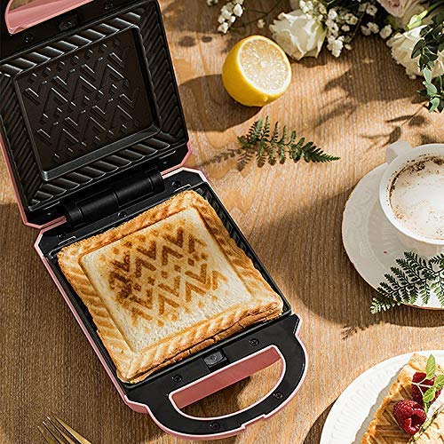 NMBD Desayuno Frisbee Sandwich automático Mini Tortilla Waffle Maker con Recubrimiento Antiadherente Easy Clean de Aperitivos for el Almuerzo, 4 bandejas for Hornear KAIRUI