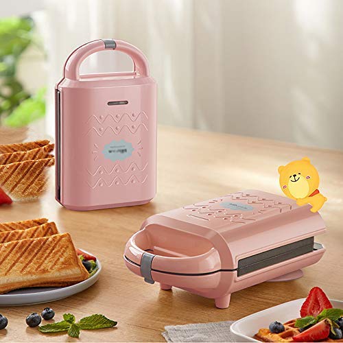 NMBD Desayuno Frisbee Sandwich automático Mini Tortilla Waffle Maker con Recubrimiento Antiadherente Easy Clean de Aperitivos for el Almuerzo, 4 bandejas for Hornear KAIRUI