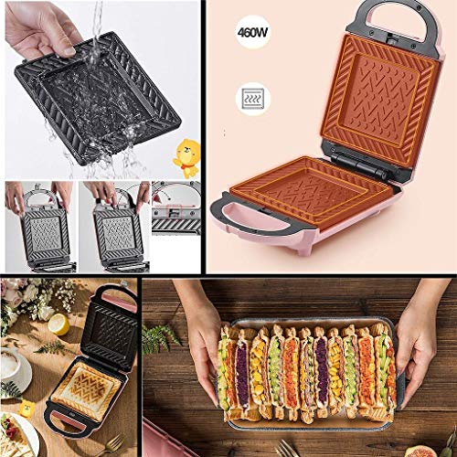 NMBD Desayuno Frisbee Sandwich automático Mini Tortilla Waffle Maker con Recubrimiento Antiadherente Easy Clean de Aperitivos for el Almuerzo, 4 bandejas for Hornear KAIRUI