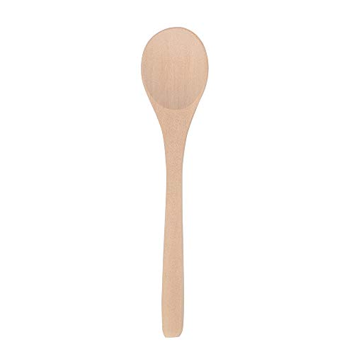 NNMNBV - Cucharas de bambú ecológicas para café, helado, cocina, utensilios de cocina, cuchara pequeña de madera, Without paint Round