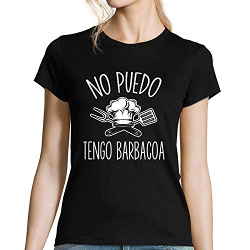 No Puedo Tengo Barbacoa Familiar | Camiseta Mujer Diseño Humor para Barbacoa Familiar S