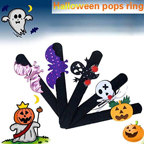 No/Brand Decoraciones De Halloween Pops Ring Cloth Pat Circle Pat Pulsera, Calabaza Spider Skull Ghost Pat Circle Pulsera Halloween   Kids