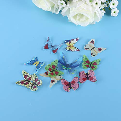 nobranded 40 Piezas de Papel de Oblea Comestible Mariposa Cupcake Toppers Mariposa Cake Toppers Decoraciones para Cumpleaños Boda