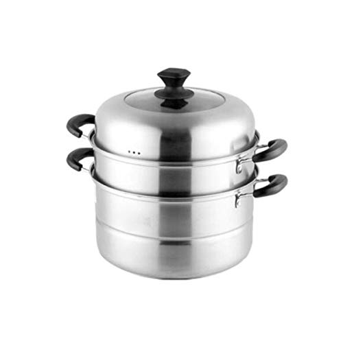 Nolog SXWGX 3 Niveles de diámetro de Acero Inoxidable Vaporera Utensilios de Cocina Olla Sauces Caldera Multicapa