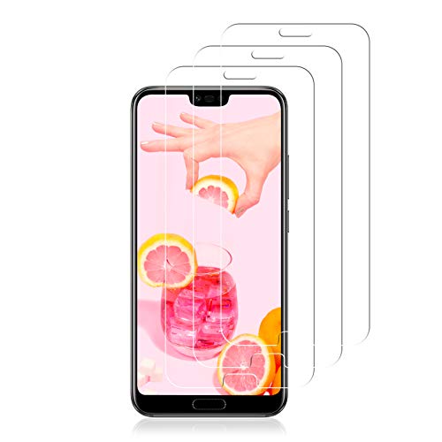 NONZERS Protector de Pantalla para Huawei Honor 10, [3 Piezas] Cristal Templado para Huawei Honor 10, [Fácil Instalación][Alta Definicion][9H Dureza] Protector Pantalla Huawei Honor 10