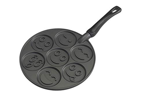 Nordic Ware 01920 - Sartén para tortitas y crepes, diseño Smiley