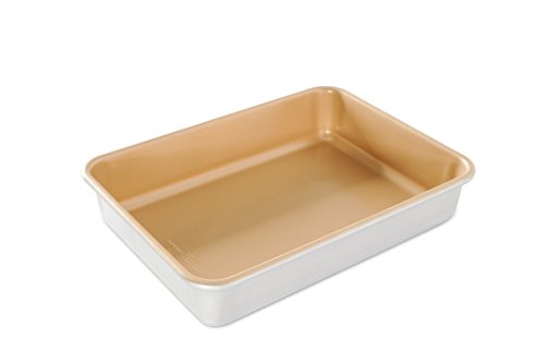 Nordic Ware Naturals - Molde antiadherente de aluminio, 20 x 30 cm