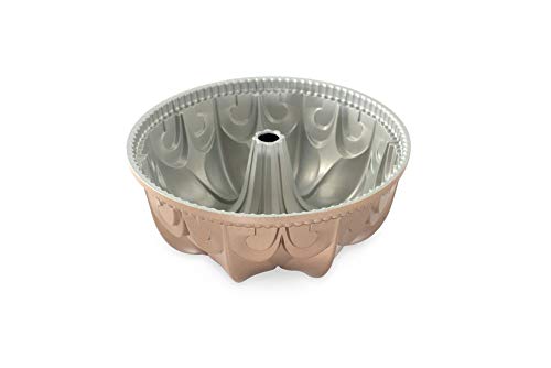 NordicWare 53237 - Molde para bizcocho de aluminio, diseño "fleur de lis", 17 x 33 cm