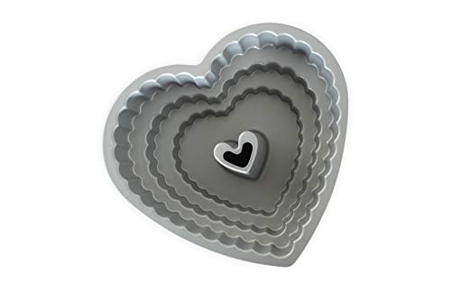 'NordicWare molde "Corazón de Corona – Corazón Molde, aluminio, plateado, 26,7 x 25,4 x 11 cm, 1 unidad