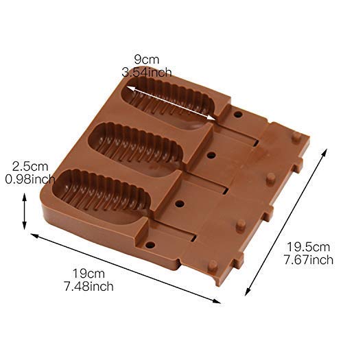 NOSSON Moldes de Silicona de Forma Original para Helado con Palo para paletas saludables Parfait Lolly Mold Ice Cube Acapulco Hornear Herramienta congelada-