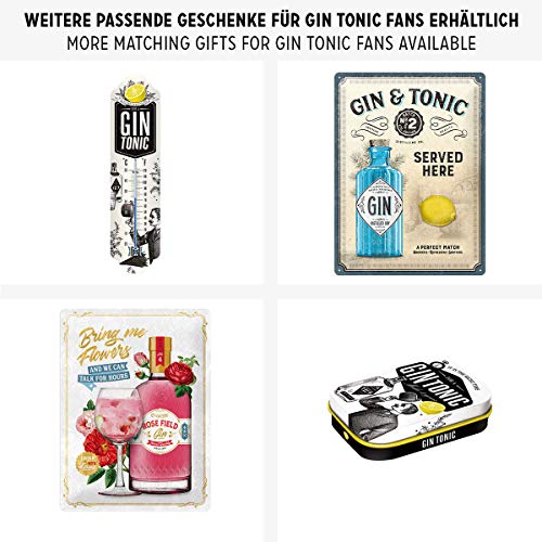 Nostalgic-Art 83105 Gin Tonic | Retro Set (9 Piezas) | Nevera imanes | Vintage Open Bar Idea de Regalo para los Fans de los cócteles | Set de imanes para Pizarra magnética