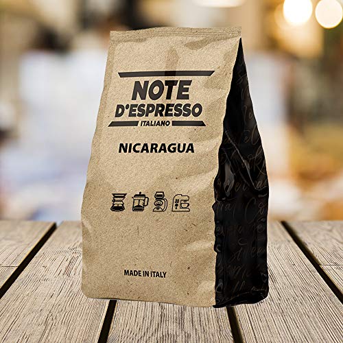 Note D'Espresso - Café de origen molido de Nicaragua, 250 g (caja con 4 paquetes blandos)