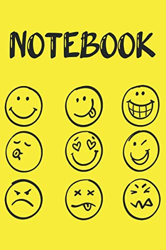 Notebook: Emoji / emoticon - notebooks journals - Smiley - Notebook to write all your emotions, thoughts and ideas | 6x9 inch format | Funny gift to offer for all occasions