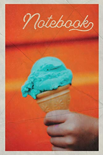 Notebook: Ice Cream Cone Terrific Composition Book Journal Diary for Men, Women, Teen & Kids Vintage Retro Design for Frozen Dessert Truck owner