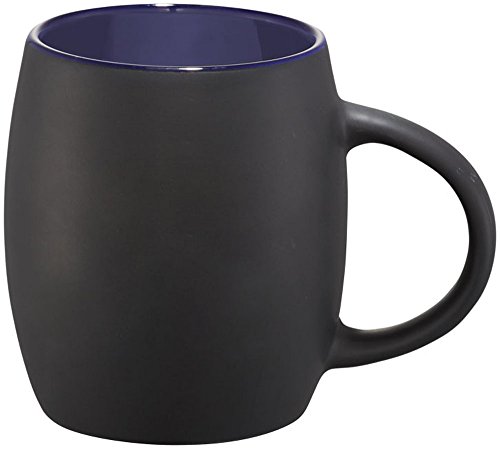 noTrash2003 - Taza de café Grande con Posavasos de Madera para café, té u Otras Bebidas, la Gran Taza Tiene una Capacidad de hasta Aprox. 400 ml, Madera, Negro/Azul