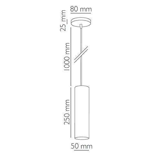 Nova Line - Lámpara de techo con forma de péndulo (cilindro de luz IP20)