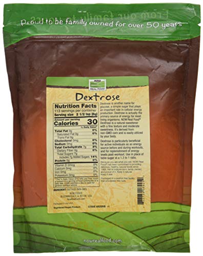 Now Foods Dextrose Standard - 3 Paquetes de 907 gr - Total: 2721 gr