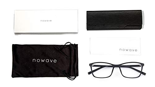 nowave Gafas de Ordenadores, Tablet, Smartphone, TV y Gaming. evitan Fatiga Visual. Bienestar Ojos. Filtro Monitor, Anti Luz Azul 40% y UV 100%, Estilo Italiano Rojo Rojo Square