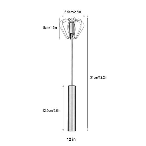 NOWAYTOSTART Batidora De Mano Electrico, Espumador De Leche Electrico Varilla Batidora De Mano Batidor De Leche De Acero Inoxidable para Bebés, Salsas Y Jabón para Hacer