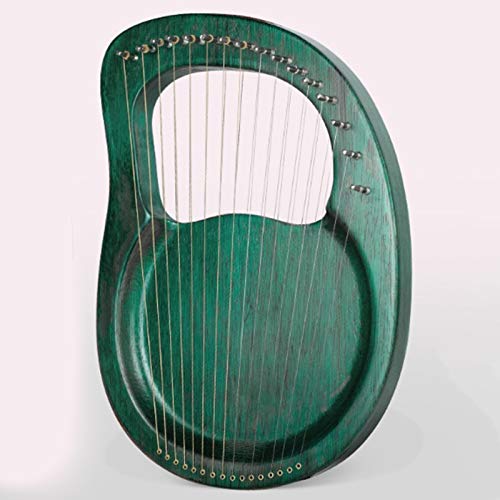 Nrpfell Arpa de Lira Arpa de 16 Cuerdas Heptachord Arpa de Lira de Caoba de Madera Maciza con Llave de AfinacióN para Amantes de la MúSica Ni？Os Adultos