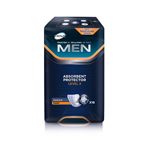 NRS Healthcare TENA for men absorbente Protectores – Nivel 3, 1 paquete con 16 almohadillas