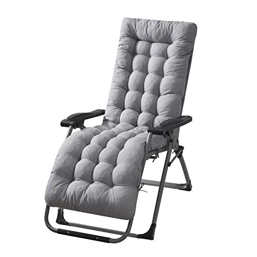 Ntribut Cojín De Repuesto para Tumbona De Jardín Silla Reclinable, Espesar Cojines para Asiento Al Aire Libre, Silla Reclinable Terraza Exterior Jardin, Colchoneta para Tumbona Reclinable - 170x50cm