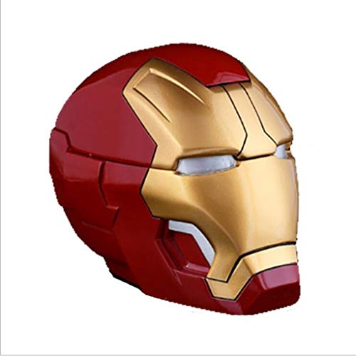 NTT Creativa cenicero con Tapa Los Vengadores Iron Man Mask Helme cenicero de Resina de contenedores al Aire Libre casero de Navidad de Regalo del sostenedor del cigarro (Color : Red)