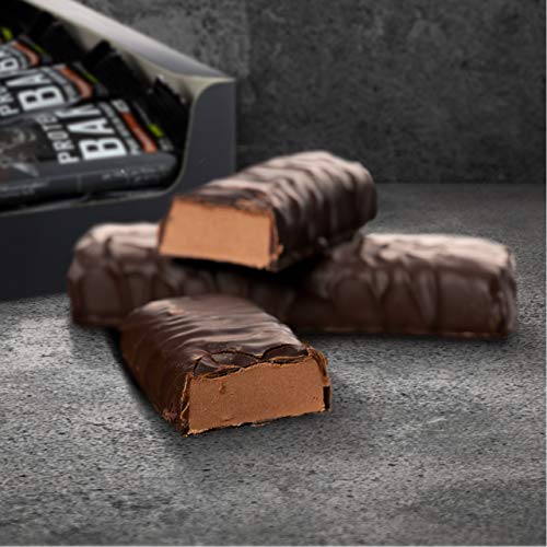 nu3 Barrita de Proteínas - 12 x 50g – Barras con proteína (20g) sabor a chocolate – Para mantener masa muscular – Mejoradas con whey protein, creatina y creapure – 3.95g de fibra y solo 160 Kcal