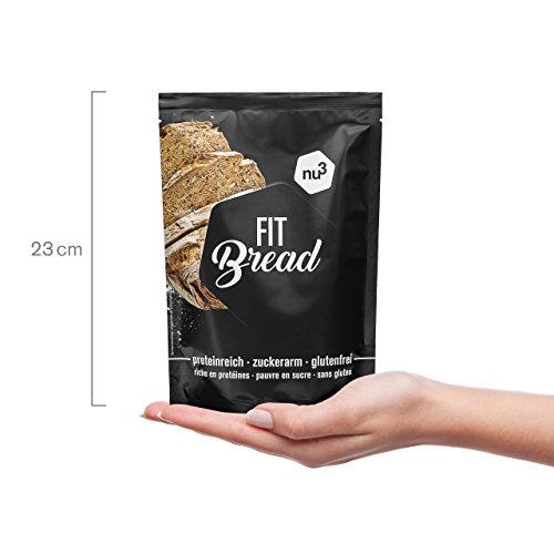 nu3 Fit Bread - 230 g de harina para pan integral con proteína - 15 veces menos carbohidratos - Bajo en azúcar, grasa y sin gluten - Alto contenido de fibra - Prepara fácilmente tu propio pan casero