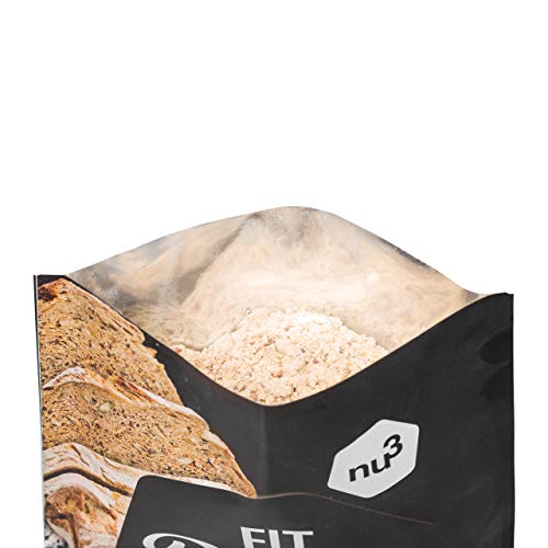 nu3 Fit Bread - 230 g de harina para pan integral con proteína - 15 veces menos carbohidratos - Bajo en azúcar, grasa y sin gluten - Alto contenido de fibra - Prepara fácilmente tu propio pan casero