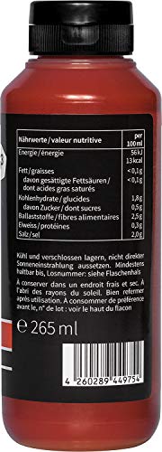 nu3 Salsa de tomate low carb - 265 ml de salsa sin gluten, azúcar ni grasa - Baja en calorías y carbohidratos - Alternativa sana al kétchup - Sabor natural a tomate, vinagre y especies