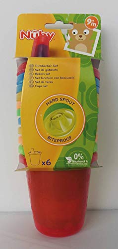 Nuby ID91121 - Vaso boquilla, colores surtidos (pack x 6)