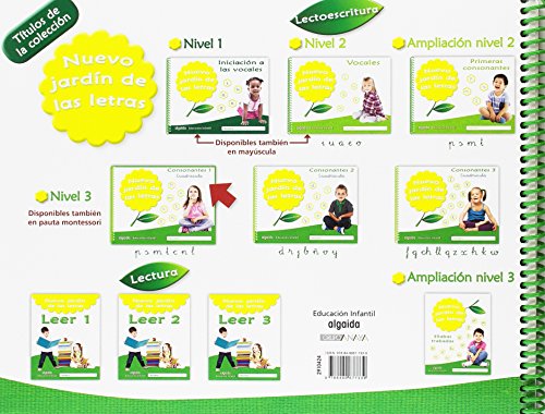 Nuevo jardín de las letras. Consonantes 1. Cuadrícula (Educación Infantil Algaida. Lectoescritura) - 9788490677339