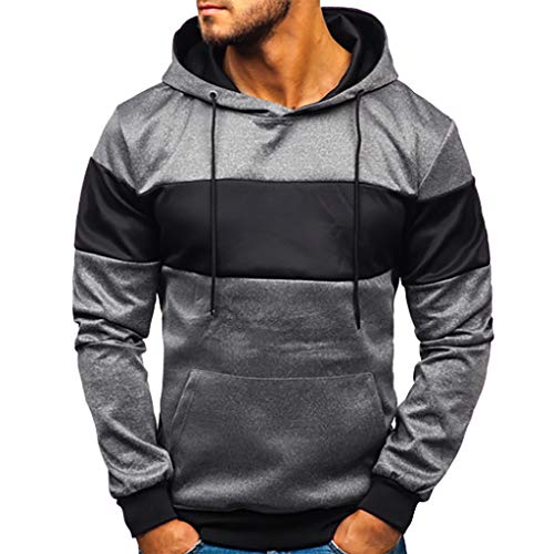 Nuevo Otoño Invierno Cosiendo Ocio Deportes Hombre Sudadera con Capucha Suelto Cómodo Bolsillo Sudaderas Tops Hombre Abrigo Outwear Cardigan Ropa Deportiva Hombre Jersey MEIbax