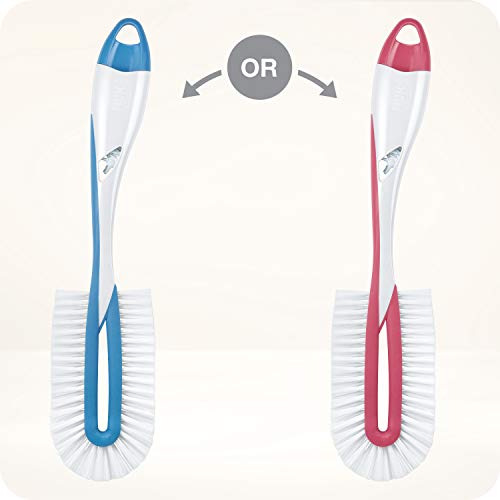 NUK 2 botellas de detergente, 1 cepillo Twist para biberón y tetina 500 ml, adecuado para limpiar los biberones, las tetinas y los accesorios