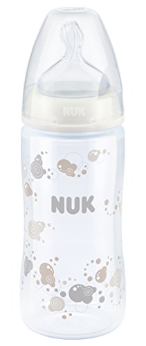 NUK First Choice Plus 10225106 Boy Juego de 4 biberones anti-cólico incluyendo tetinas de silicona y caja de botella, 1 pieza, 2 x 150 ml / 2 x 300 ml