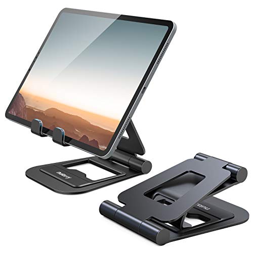 Nulaxy Soporte Tablet, Multiángulo Soporte Tablet/Móvil Compatible con iPad Air / Mini / Pro 9.7, 10.5, 12.9, Phone Series y Todos los Dispositivos de 4-13 pulgadas - Negro