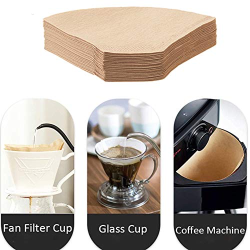 Nuluxi Filtros de Café de Papel Cónico Papel de Filtro de Café Americano Marrón - Filtros de Papel para Café Duradero y Práctico Accesorios para Hogar Adecuado para Cafeteras, Tazas y Tazas de Filtro