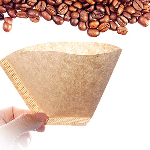 Nuluxi Filtros de Café de Papel Cónico Papel de Filtro de Café Americano Marrón - Filtros de Papel para Café Duradero y Práctico Accesorios para Hogar Adecuado para Cafeteras, Tazas y Tazas de Filtro