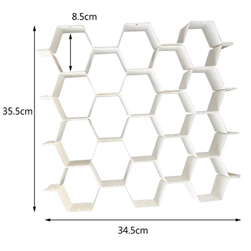Nuosen - 8 separadores de cajón organizadores de paneles de abeja de plástico para armario, cajas de almacenamiento para ropa interior, calcetines, sujetadores, corbatas, bufandas y maquillaje