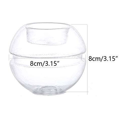 Nuptio Portavelas Tealight de Vidrio Transparente de 18 Piezas, 2 Tipos de Uso Portavelas Votivo, Decoración de Mesa Regalo Ideal para Bodas, Fiestas, Eventos (18 Piezas + 2 Piezas)