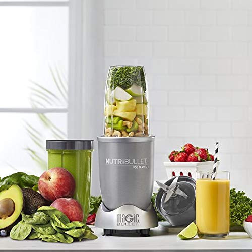 NutriBullet 900 Watt Pro Extractor De Nutrientes Original - Licuadora Ciclónico - Smoothie Healthy - Motor: 25.000 RPM - Color Gris